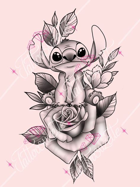 Cool Stitch Tattoo, Stitch Shoulder Tattoo, Stitch Tattoos For Women, Stitch Disney Tattoo, Stitch Tattoo Ideas, Cute Couple Tattoo Ideas, Cute Couple Tattoo, Disney Stitch Tattoo, Lilo And Stitch Tattoo