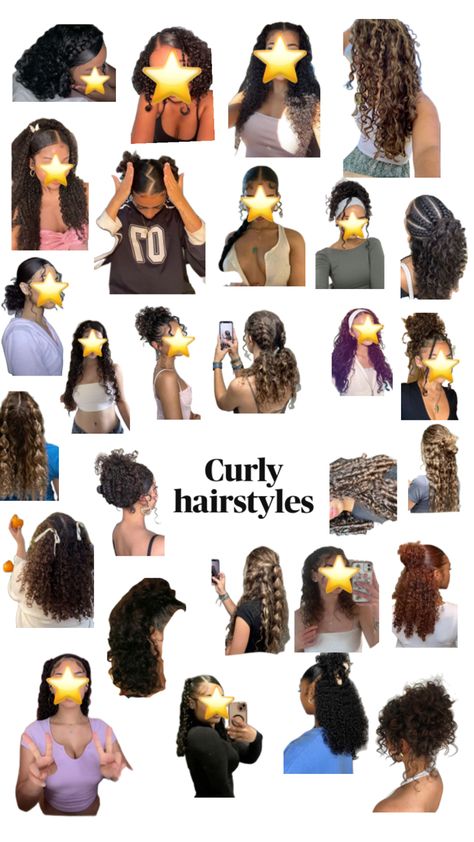 Curly hairstyles Quick Curly Hairstyles, Long Natural Curly Hair, Curly Hairstyles For School, Curly Hair Care Routine, Hairstyle Examples, Kids Curly Hairstyles, Easy Hairstyles For Thick Hair, Hair Inspiration Long, Quick Natural Hair Styles