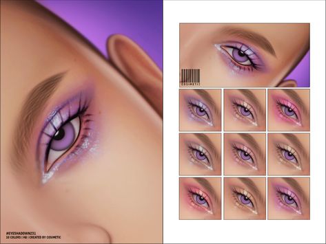 Sims 4 Purple Cc, Egyptian Eyeliner, Ts4 Makeup, Sims 4 Tattoos, Sims 4 Cc Eyes, Sims 4 Challenges, Makeup Cc, Sims Packs, Free Sims 4