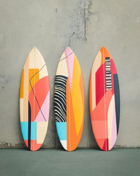 Surfboard Art Decor, Erin Miller, Surfboards Artwork, Surfboard Art Design, Surfboard Painting, Longboard Design, Custom Surfboards, Surfing Pictures, Beach Love