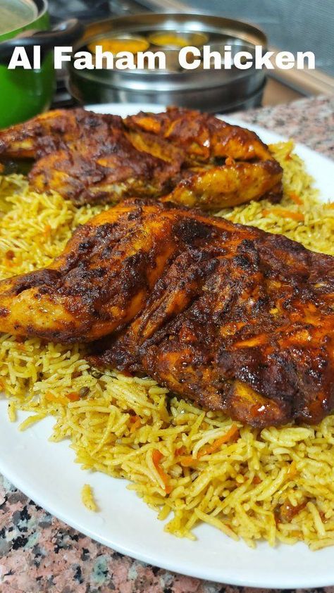 Al Faham Chicken, Kashmiri Chilli, Black Cardamom, Chicken Grilled, Dried Lemon, Healthy Homemade Recipes, Green Chilli, Meal Recipes, Spice Recipes