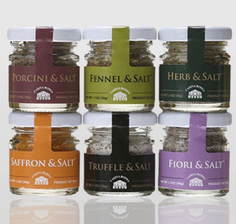 Ritrovo Selections  Casina Rossa Italian Sea Salt Truffle and Salt, Fennel and Salt, Saffron and Salt, Fiori and Salt, Porcini and Salt, Herb and Salt makes gift ideas for Father's Day, Birthday, Holiday Season to family and friends. #seasalt #seasonedsalt #flavoredsalt #salt #cookingcondiments #seasoningmixes #foodstaplestohave #foodstaplesgrocerylist #gourmetcooking #fathersdaygiftideas #giftideasforchef #for her #forhim Salt Gifts, Green Papaya Salad, Truffle Salt, Gourmet Salt, Flavored Salts, Spice Gift, Regional Food, Easy Salad Recipes, Gourmet Gifts