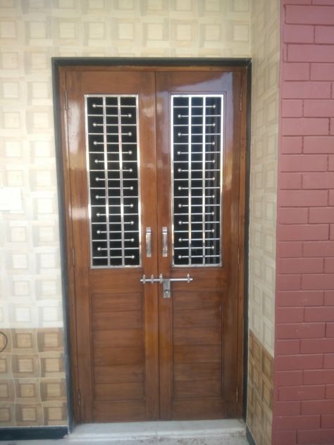 Dabal Door Design Wood Modern, Dabal Door, Mandir Door, Wardrobe Laminate, Wooden Window Design, Laminate Design, Wardrobe Laminate Design, Door Design Photos, Main Entrance Door Design