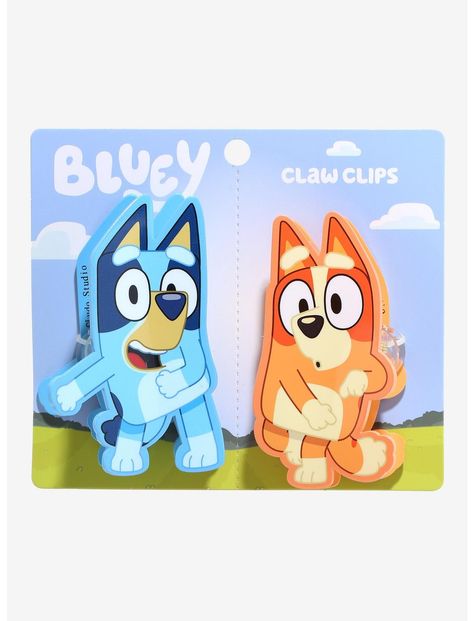 Bluey Bingo Claw Hair Clip Set | Hot Topic Cute Disney Stuff, Bluey Outfits, Bluey Christmas Ornament, Socks From Bluey Cartoon, Bluey Bingo Earrings, Bluey Merch, Bluey Crafts, Socks Heeler Bluey, Bluey Themed Birthday Party