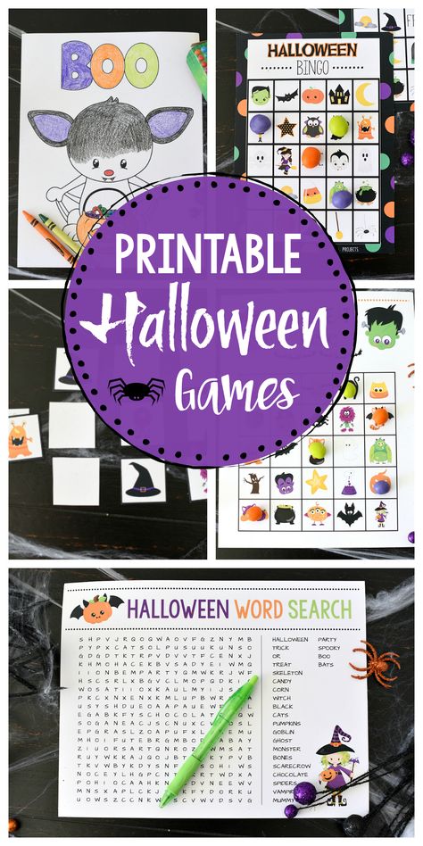 Halloween Bingo Printable, Printable Halloween Games, Halloween Word Search, Halloween Class Party, Halloween Bingo, Halloween Printables Free, Halloween Games For Kids, Halloween Words, Fun Party Games