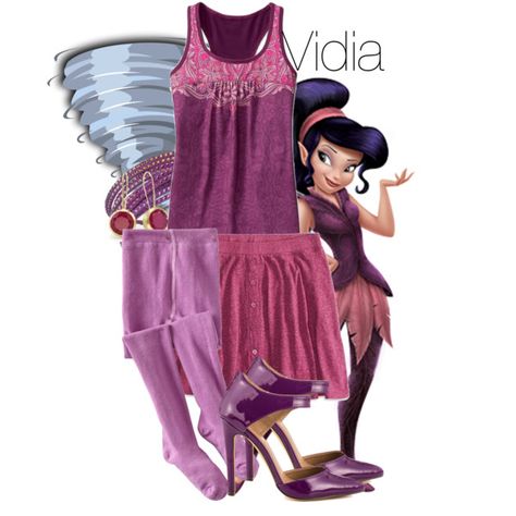 "Vidia" by bassmari on Polyvore Fairies Outfits, Disney Costumes Diy, Tinkerbell Disney, Fairy Outfit, Diy Disney, Disney Inspired Outfits, Dapper Day, Disney Fairies, Travel Outfits