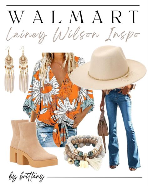 Neutrals with a bold pop of color or pattern ☑️ this awesome outfit from Walmart has just enough Lainey Wilson flare mixed with classic country chic. Follow my shop @brittanyjohnson on the @shop.LTK app to shop this post and get my exclusive app-only content! #liketkit #LTKshoecrush #LTKFind #LTKstyletip @shop.ltk https://liketk.it/4hWFY Lanie Wilson Style, Lainey Wilson Inspired Outfits, Lainey Wilson Concert Outfit Ideas, Laney Wilson Outfits, Lainey Wilson Hair, Lainey Wilson Concert Outfits, Lainey Wilson Style, Lainey Wilson Outfits, Lainey Wilson Concert