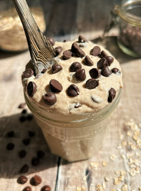 Cookie Dough Blended Oats Carrot Cake Baked Oats, Blended Oats, Baked Oats Recipe, Vegan Greek Yogurt, Vegan Pumpkin Bread, Pumpkin Fudge, Chocolate Overnight Oats, Overnight Oats Recipe Healthy, Cookie Dough Recipes