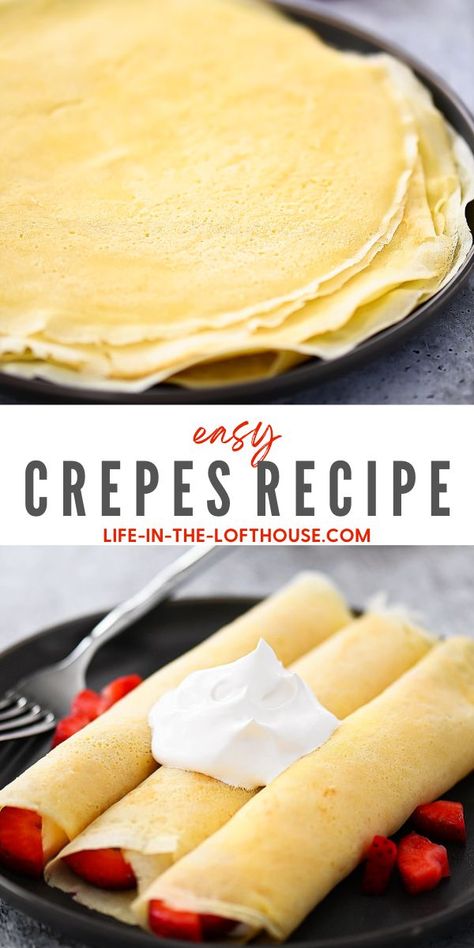 Easy Crepes Recipe Small Crepe Recipe, Easy Crepes Recipe Simple, Elegant Breakfast, Easy Crepe Recipe, Crepe Recipe, Crepes Recipe, Couscous Salad, Crepe Recipes, Quick Easy Dinner