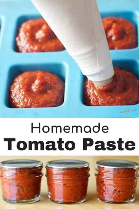 Instant Pot Tomato Paste Recipe, Tomato Preservation, Make Tomato Paste, Canning Methods, Homemade Tomato Paste, Tomato Paste Recipe, Freezing Tomatoes, Soup Tomato, Salad Tomato