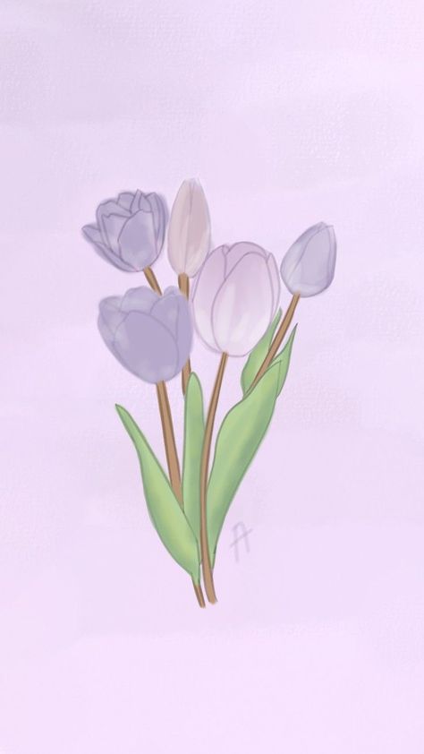 Two Lips Flower Drawing, Purple Tulip Drawing, Tulips Wallpaper Aesthetic Drawing, Tulips Art Wallpaper, Tulips Purple Wallpaper, Tulips Wallpaper Drawing, Purple Tulips Aesthetic Wallpaper, Tulips Aesthetic Drawing, Flower Drawing Tulip