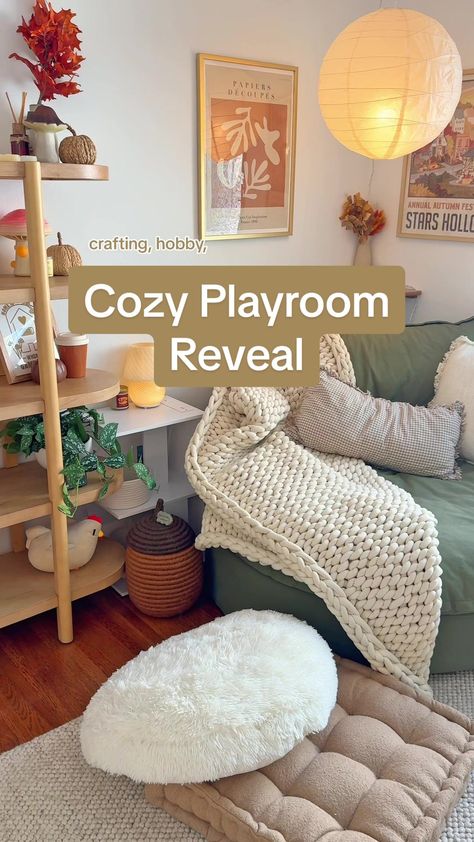 Cozy Games | Kennedy on TikTok Cozy Games, Cozy Office, Study Corner, Corner Office, Study Bedroom, Apartment Aesthetic, Office Crafts, Hobby Room, Craft Room Office