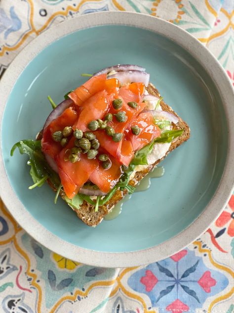 Loaded Lox Toast Lox Toast, Red Onion Relish, Onion Relish, Instant Pot Soup, Breakfast Toast, Fall Food, Summer Vegetable, Favorite Side Dish, Favorite Kitchen