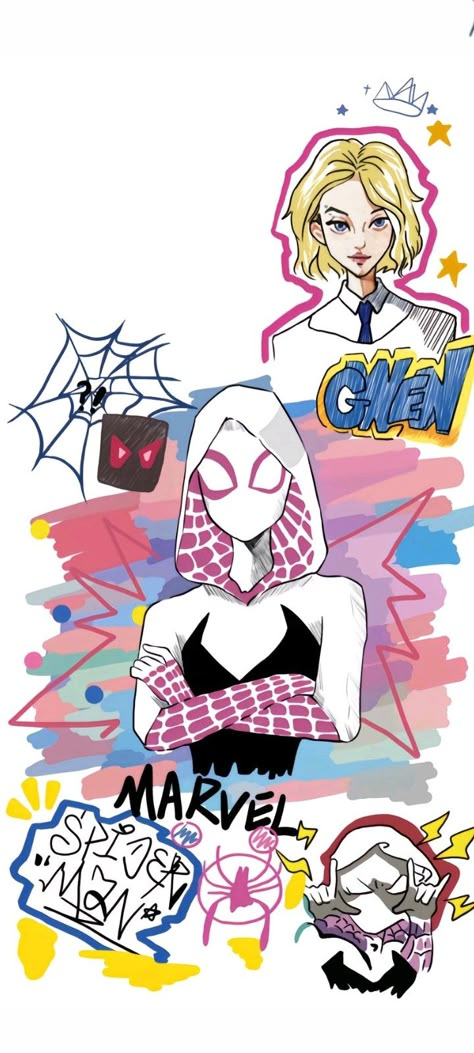 Spider Woman Spiderman Girl, Spiderman And Spider Gwen, Spiderman Art Sketch, Desain Quilling, Cute Blue Wallpaper, Spider Art, Karakter Disney, Witchy Wallpaper, Graphic Design Assets