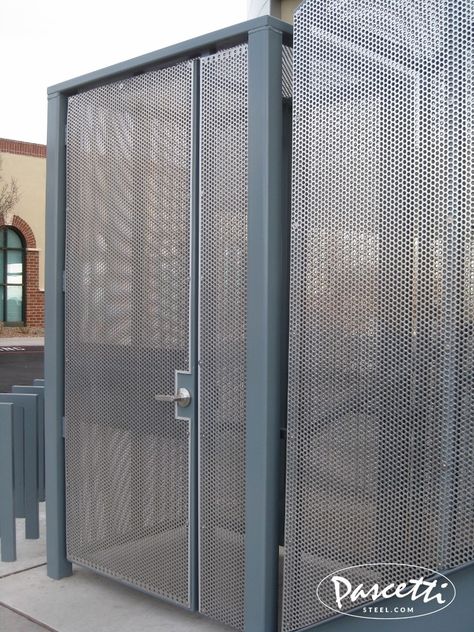 Perforated Metal Panel, Gate Wall Design, Metal Doors Design, Main Entrance Door Design, House Shutters, House Outer Design, Grill Door Design, Modern Cupboard Design, Bank Branch