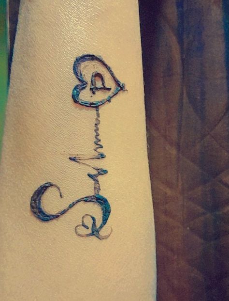 Name tattoo S and P Tattoo S, Henna (mehndi) Design, Mehandi Design, Name Tattoo, Mehandi Designs, Tattoos, Quick Saves, Design