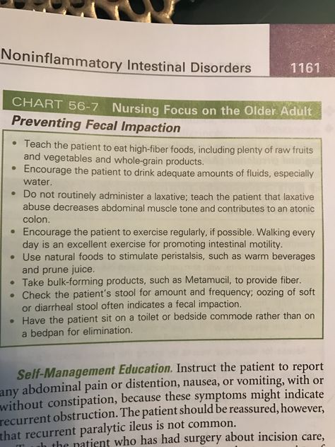 Preventing fecal impaction Fecal Impaction, High Fiber Foods, High Fiber, Fruits And Vegetables, Encouragement