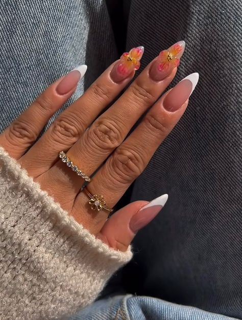 @ vivianmariewong on ig Nails Hawaiian Flowers, Hawaiian Flower Nails, Hawaiian Nails, Hawaiian Flower, Hawaiian Flowers, Nails Inspo, Flower Nails, How To Do Nails, Design Inspo