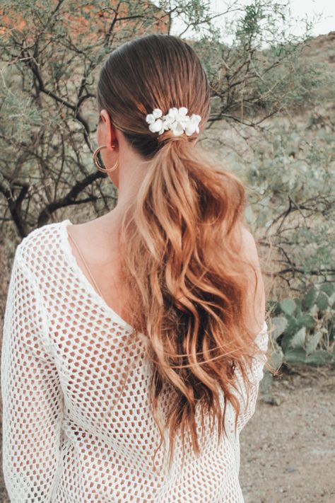 Flowers In Ponytail, Bridal Ponytail With Flowers, Wedding Hairstyle Ponytail, Bridesmaid Ponytail, Bridal Ponytail, Hairstyle Ponytail, Wedding Ponytail, Baton Twirling, Half Ponytail