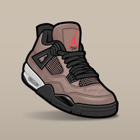 SLOFAR on Instagram: “Air Jordan 4 “Taupe Haze” #sneakerart #sneakerposters #sneakerartwork #sneakervector #vectorart #sneakers #sneakerheads #airjordan…” Sneaker Head Wallpaper Cartoon, Jordan Shoe Wallpapers, Jordan 12 University Gold, Jordan 4 Taupe Haze, Taupe Haze, Jordan Vi, Sneakers Illustration, Sneakers Wallpaper, Avengers Cartoon