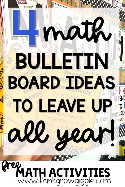 Math bulletin board display for 3rd, 4th, 5th grade classrooms Bulletin Board Ideas Elementary, Math Bulletin Boards Elementary, Maths Classroom Displays, Classroom Bulletin Boards Elementary, Math Classroom Decor, Math Classroom Posters, High School Math Activities, Classroom Decor Ideas, Math Bulletin Boards