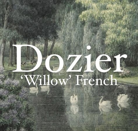 Baby boy name Dozier. Dozier meaning ‘Willow’. French origin. Expensive Surnames Ideas, French Names With Meaning, Fantasy Surnames With Meaning, French Surnames For Characters, Pretty Surnames, Vintage Surnames, Surnames And Meanings, French Names And Meanings, Surname Meanings