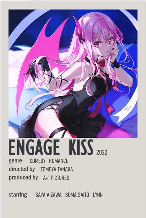 Yandere Manga Recommendation, Engage Kiss Anime Wallpaper, Anime Checklist, Anime Watchlist, Engage Kiss, Anime Minimalist Poster, Anime To Watch, Anime Ghost, Anime Summer