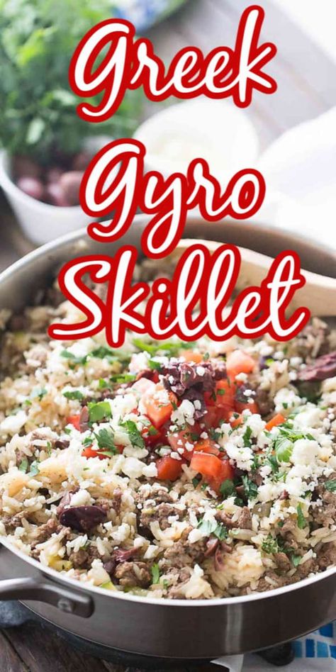 Leftover Gyro Meat, Easy Greek Meals, Greek Lamb Recipes Gyro Meat, Gyro Lamb Recipe, Meals With Ground Lamb, Keto Ground Lamb Recipes, Ground Lamb Crockpot Recipes, Lamb Rice Recipes, Ground Lamb Recipes For Dinner Easy