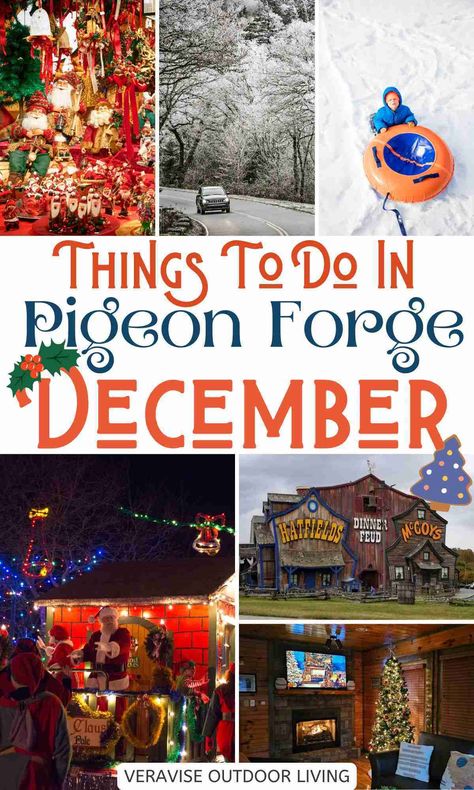 Start planning your winter getaway with this Pigeon Forge vacation guide, featuring the best things to do in Pigeon Forge in December! With countless attractions to see, activities to do, and events happening throughout this Smoky Mountains town, one thing is for sure, your trip won’t be boring! Christmas Pigeon Forge, Pigeon Forge Tennessee December, Pigeon Forge In December, Weekend In Pigeon Forge, Unique Things To Do In Pigeon Forge, Pigeon Forge Things To Do, Anakeesta Gatlinburg At Christmas, Best Things To Do In Pigeon Forge, Things To Do In Pigeon Forge