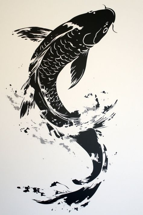 30 Creative Koi Fish Tattoo Stencil Designs for Your Next Ink – Refined Aesthetique Koi Fish Tattoo Stencil, Koi Fish Tattoo Design, Tattoo Stencil Designs, Japanese Drawing, Koi Tattoo Design, Tattoo Animal, Koi Tattoo, Koi Fish Tattoo, Japanese Drawings