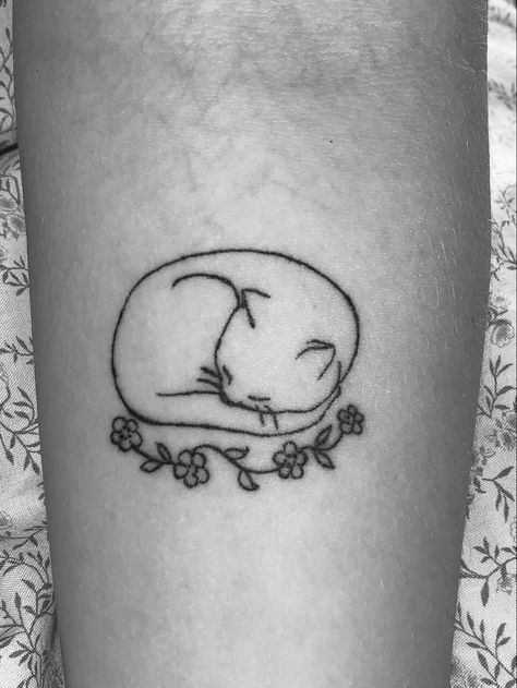 2nd - 26th April 2022 Curled Up Cat, Stick Poke, Stick Poke Tattoo, Poke Tattoo, Stick And Poke, Cat Tattoo, Infinity Tattoo, Tattoos