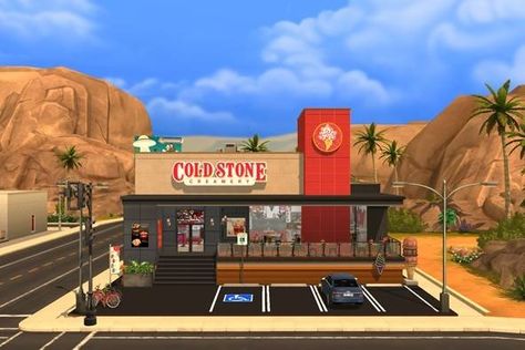 Sims 4 Commercial Lots, Sims 4 Chipotle, Sims 4 Brunch Restaurant, Sims 4 Cc Restaurant Lots, Sims 4 Restaurant Cc, Sims Restaurant, Sims 4 Restaurant, Around The Sims 4, Soul Food Restaurant