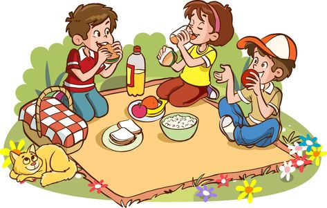 cute little kids picnic together cartoon vector illustration Arabic Stories, Playground Pictures, Picnic Art, Work Cartoons, Picnic Pictures, Picture Comprehension, Kids Picnic, Clip Art Library, Family Cartoon