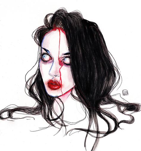 Lucas David art Lucas David, Frances Bean Cobain, Dark Art Drawings, Scary Art, Creepy Art, Cyberpunk 2077, Gothic Art, Horror Art, Art Drawings Sketches