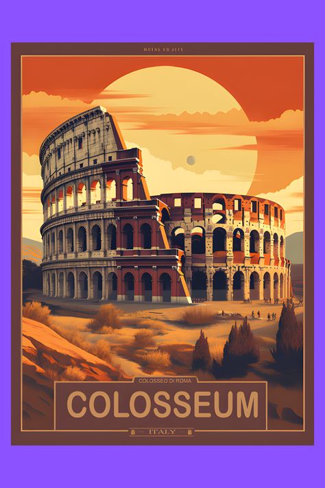 Italy aesthetic Travel poster desings for gift ideas rome colosseum tracel tips ideas Ancient Rome Architecture, Rome Architecture, Rome Colosseum, College Poster, Cartoon Posters, Architecture Poster, Italy Aesthetic, Aesthetic Travel, Architecture Illustration