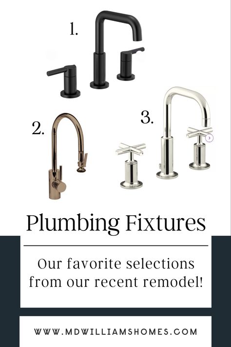 Building a custom home can feel like a daunting journey with countless decisions, each contributing to the creation of a space that reflects your unique style and personality. One smaller aspect that can pack a design punch is plumbing fixtures. In this guide, we'll explore the world of plumbing fixtures and help you make the best choices for your custom home- without the stress! Building A Custom Home, Plumbing Layout, Kohler Purist, Undermount Bathroom Sink, Powder Room Design, Single Handle Kitchen Faucet, Widespread Bathroom Faucet, Undermount Kitchen Sinks, Vessel Sinks