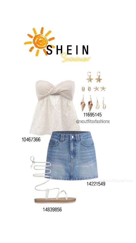 Id Shein, Shein Codes, Shein Id, Shein Fits, Shein Summer, Shein Finds, Stylish Summer Outfits, Outfit Inspo Summer, Looks Party