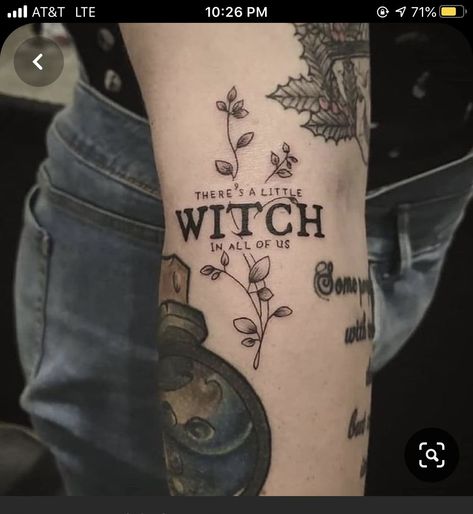 Witch Tattoo Sleeve, Halloween Lettering, Witchcraft Tattoos, Tattoo Sleeve Ideas, Wiccan Tattoos, Feminine Tattoo Sleeves, Witch Tattoo, Lettering Tattoo, Forearm Tattoo Women