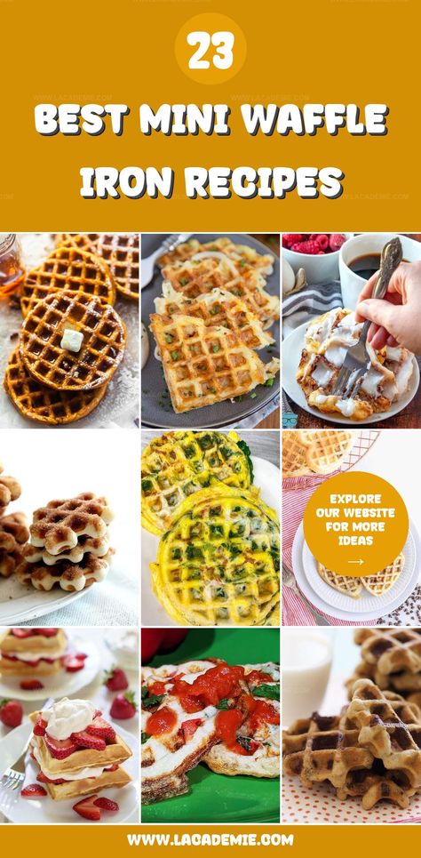 Mini waffle iron recipes make small bites packed with flavor and creativity. Find inspiration in this list to elevate your cooking adventures. You'll love them for sure! Mini Waffle Iron Recipes, Waffle Iron Recipes, Iron Recipes, Waffle Iron, Waffle Recipes, Small Bites, Food To Make, Waffles