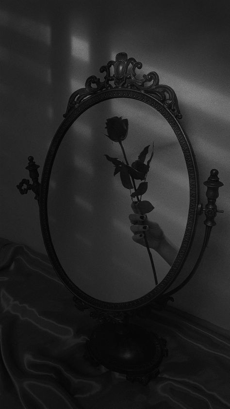 Dark Mirror, Reflection Pictures, Album Artwork Cover Art, Goth Wallpaper, Simple Phone Wallpapers, Mirror Reflection, Dark Phone Wallpapers, Gray Aesthetic, Gothic Aesthetic