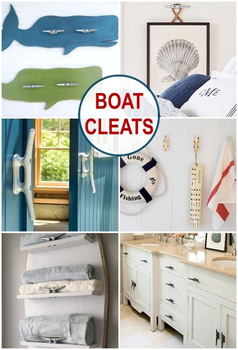 Boat Cleat Decor, Nautical Drawer Pulls, Drawer Pulls Diy, Nautical Interior Design, Beach Dream House, Cottage Cabinet, Diy Coastal Decor, Boat Cleat, Nautical Interior