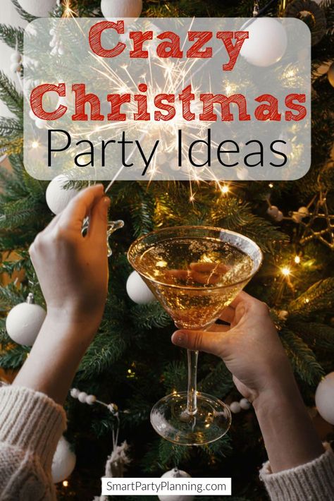 Get inspired with this selection of crazy Christmas party ideas. Perfect for family, friends or work parties. Everyone will have fun with these simple ideas over the holiday season. Crazy Christmas Party, Fancy Christmas Party, Ladies Christmas Party, Formal Christmas Party, Classy Christmas Party, Winter Wonderland Christmas Party, Fun Christmas Party Ideas, Tacky Christmas Party, Casual Christmas Party