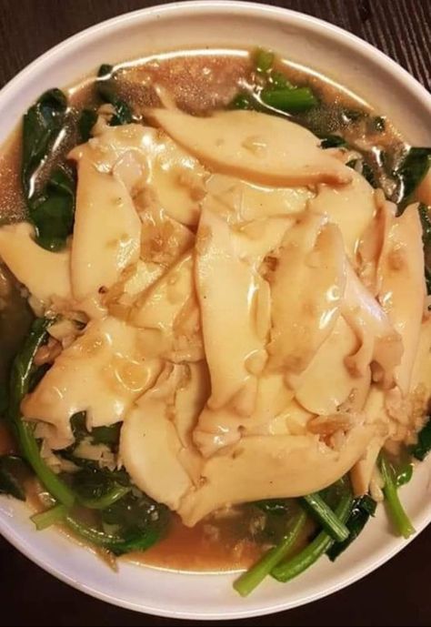 Abalone Spinach – Naina's Kitchen Abalone Soup Recipe Chinese, Canned Abalone Recipe, Chinese Abalone Recipe, Abalone Recipe, Canned Juice, Immediate Family, Oyster Sauce, Seafood Dishes, Asian Food