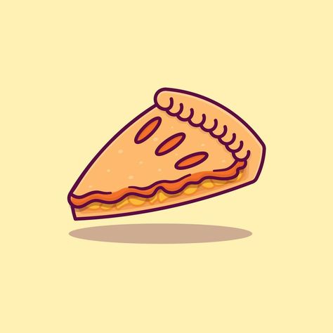 Slice of apple pie cartoon vector Pie Drawing Cute, Apple Pie Drawing, Cartoon Pie, Pie Cartoon, Pie Drawing, Honey Pie, Mini Apple Pies, Pie Slice, Cake Logo