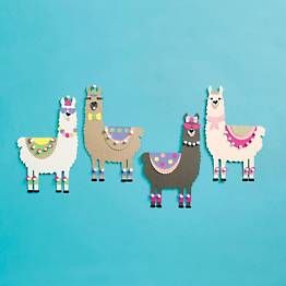 You'll love crafting these fun, festive, fantastic llamas! Customize their outfits with poms, flowers, sunglasses, and more fun accessories. This kit makes a fun craft for kids or party décor. Kit makes 12 Llamas Kit includes: pre-cut shape Pom Pom Ideas, Art Craft For Kids, Ideas For Flowers, Llama Birthday, Birthday Art, Llama Alpaca, Flowers Ideas, Best Craft, Crafts For Kids To Make