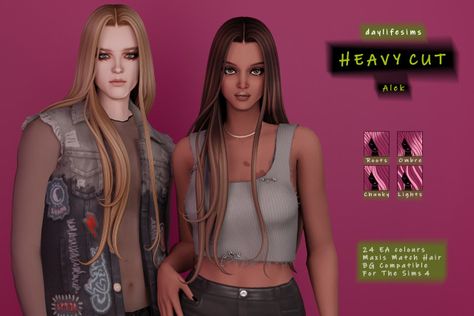 LONG MALE Hairstyle for The Sims 4 Ts4 Cas Cc, Long Hair Sims 4 Cc, Sims 4 Long Hair Cc, Daylife Sims, Ts4 Hair, Sims 4 Family, Cc Hair, Pelo Sims, Tumblr Sims 4