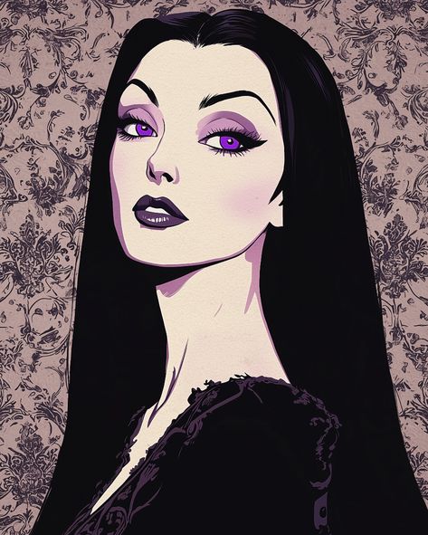 Morticia Addams 🦇  #goth #gothart #art #fantasy #kunst #mycreation Morticia Adams Drawing, Morticia Aesthetic, Morticia Addams Fanart, Morticia Addams Art, Morticia Addams Drawing, Morticia Illustration, Morticia Addams Painting, Morticia Addams Sketch, Morticia Addams Aesthetic