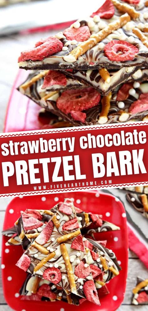 Pretzel Valentines, Chocolate Pretzel Bark, Desserts Fancy, Romantic Dinner At Home, Pretzel Chocolate, Valentines Desserts, Pretzel Bark, Roasted Olives, Recipes Strawberry