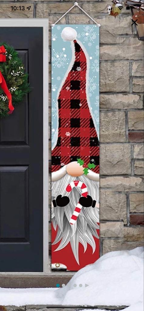 Wooden Gnomes Ideas, Gnome Christmas Door, Gnome Boards For Porch, Gnome Welcome Sign Diy, Gnomes Crafts Wood, Gnome Welcome Sign, Painted Gnomes On Wood, Gnome Porch Leaner, Gnome Signs Christmas