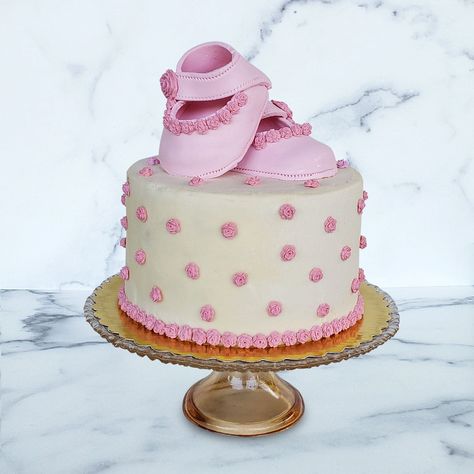 Baby Shower Cake - Girl » Lezat Cakes Baby Girl Shower Cakes, Baby Girl Baby Shower Cake, Baby Shower Girl Cake, Baby Girl Shower Cake, Simple Baby Shower Cake, Winter Shower, Cake Girl, Baby Shower Cakes Girl, Simple Baby Shower